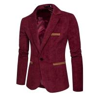 Chaqueta de Traje Casual de Alta Calidad de Pana Color Sólido Estilo Elegante para Negocios y Ocio - details 6