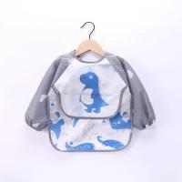 Babero de manga larga impermeable para bebé, delantal de alimentación con bolsillo, paño para eructar, for1-3Year de plástico - details 10