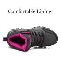 Womens High-Top Hiking Boots Outdoor Climbing Mountain Shoes Non-slip Sports Casual Trekking Boots Waterproof Suede - details 4