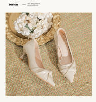 Temperamento tacones delgados tacones altos de las mujeres 2025 nueva falda desnuda hada suave cuero suave hermosa dama de honor zapatos. - details 31