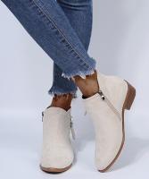 Mujer – Botines con tacón cuadrado – Botines con Cremallera – Tacón Medio – Estilo Casual – Cómodos – Moda - details 2