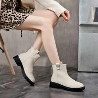 Botines antideslizantes de piel auténtica para mujer, botas cortas de estilo británico, estilo Chelsea, para invierno, 2024 - details 10