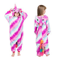 Pijama de dinosaurio Kigurumi para bebé y niño, ropa de franela con dibujos de animales rojos, unicornio, Invierno - details 9