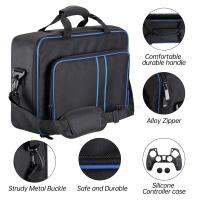 Bolsa de almacenamiento de viaje, estuche de transporte para accesorios de PS5, protector de hombro, estuche grande de lona, bolso para consola de juegos PS5 - details 2
