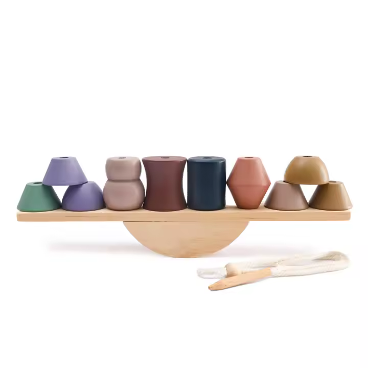 Juguetes de enhebrado de animales para bebé, balancín de madera, juegos de mesa, Montessori, habilidad práctica, bloques - 1