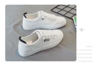 Zapatillas deportivas de tenis blancas para mujer, zapatillas deportivas informales para correr, mocasines de tendencia, monopatín de cuero para verano - details 15