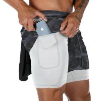 Pantalones de Correr 2 en 1 para Hombres Secado Rápido, Elástico, Bolsillos con Bucle de Toalla - details 1