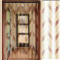 Cortina de cuentas de madera con patrón festoneado, puerta de 31 hebras, 90x220cm - details 1