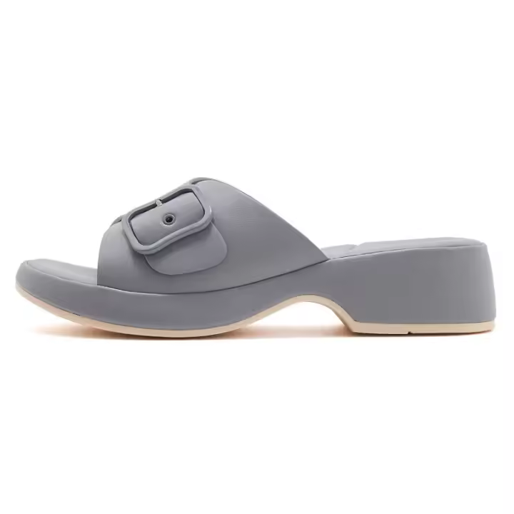 V222-3 Nueva primavera y verano 2025 Amazon sandalias de metal casuales zapatillas de tacón con plataforma de playa junto al mar antideslizantes para mujer - 1