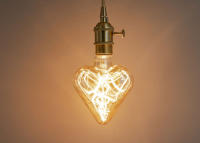 Bombilla Edison Vintage de 4W, bombilla LED amarilla cálida de 2300K, filamento suave Retro E27, corazón de cinco estrellas, G95, diamante para lámpara de decoración - details 5