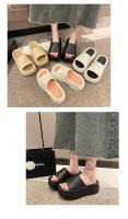 Zapatillas de suela gruesa de 7 cm, las mujeres usan la versión coreana de sandalias de tacón alto de una palabra en verano - details 4