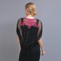 Bufanda bordada para mujer elegante taburete de noche con cubierta ligera vintage de los años 20 - details 2