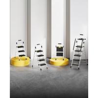 Escalera Plegable 4 Peldaños Anchos con Baranda, Escalera de Tijera con Pedal Antideslizante, Taburete Plegable para Hogar Cocina Garaje Jardín Oficina, Capacidad de Carga de 900LBS, Azul - details 12