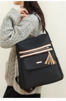 Mochila De Trabajo ligera para mujer, morral de viaje informal, resistente al agua, color negro y rosa - details 3