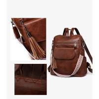 Mochila de cuero para mujer, diseño de moda, bolsos de hombro para mujer, mochila de viaje - details 9