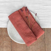1 Uds. Servilletas de lino 100% lino lavado a la piedra lino puro 15,75x15,75 pulgadas servilletas de tela hechas a mano lavables a máquina - details 3