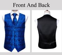 Chaleco de seda de diseñador para hombre, chaleco bordado de cachemira con flores rosas, color rojo, azul, verde, dorado, morado y rosa, trajes de boda, chaqueta - details 23
