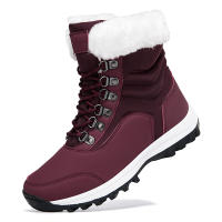 Botas de nieve cálidas para mujer, zapatos de media caña para clima frío, zapatos de felpa para exteriores, zapatillas antideslizantes de invierno - details 20