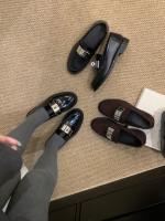Mocasines perezosos con bloqueo de metal de un pedal, nuevos zapatos de cuero pequeños con plataforma de cabeza redonda de estilo británico - details 34