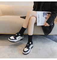 Zapatos blancos de plataforma de cuero, nuevas zapatillas versátiles en blanco y negro, zapatos de tablero de panda que aumentan la altura - details 4
