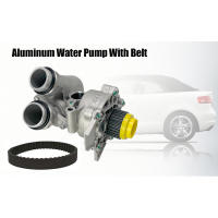 Bomba de agua de aluminio con correa compatible con Audi A3 A4 TT para VW Tiguan Jetta Golf GTI Eos Beetle CC 2.0T TSI 06H121026AB. - details 0