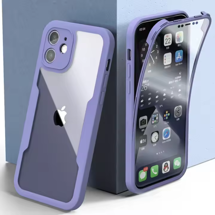 Funda completa 360 para iPhone 16 Pro Max 15 Plus 16E Funda para iPhone 15 14 11 Pro Max 13 12 Mini Funda protectora de pantalla para teléfono - 1