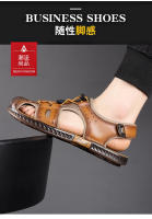 Sandalias de los hombres de cuero Baotou Casual zapatos de playa de los hombres de verano al aire libre deportes río seguimiento fresco zapatillas antideslizantes zapatos de los hombres - details 9