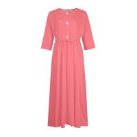 Vestido de Verano para Mujer 2024 Moda Casual con Cuello de Corbata Mangas 3/4 Botón de Cierre - details 18