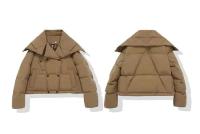 Abrigo de plumón de pato blanco para mujer, chaqueta acolchada de plumón con doble botonadura, informal, a la moda, para invierno, 2024 - details 1