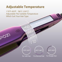 Alisanador de Cabello KIPOZI de Titanio Lámina Plana de 1.75 Pulgadas con Pantalla LCD - details 15