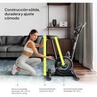 estática - Resistencia magnética, Operación silenciosa, Comodidad ajustable, Pantalla LCD, Medición del pulso, Calorías, Diseño compacto, Soporte para smartphone, Max 110 kg - details 4
