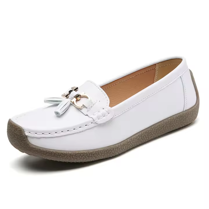 Zapatos planos para mujer con hebilla dorada, zapatos de ocio, zapatos de trabajo sin cordones, zapatos cómodos para caminar - 1
