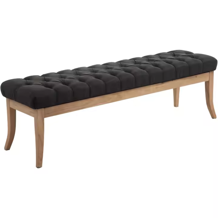 Banqueta Altura De Asiento: 46 cm Banco De Entrada con Base En Madera Clara Antigua I Color:, Color:Gris - 1