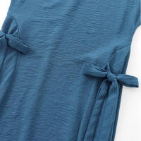 OUWU- Venta Rápida Nuevo Vestido De Mujer Estilo Europeo Vestido Redondo Con Lazo Ajustado A La Cintura Decoración De Lazo A La Moda Ropa De Mujer - details 12