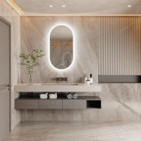 Espejo de Baño Led para montar en la pared, espejo de tocador iluminado ovalado con luces retroiluminadas, espejo de pared sin marco con luces antivaho - details 8