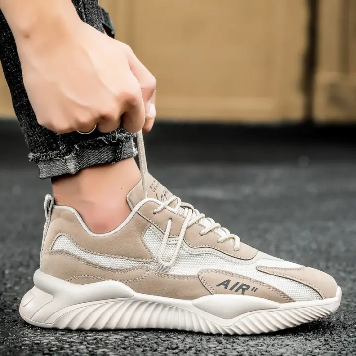 2024 transpirable estilo coreano Cortez moda malla deportes zapatos de hombre todo-fósforo Casual otoño correr Daddy Tide zapatos blanco - 1