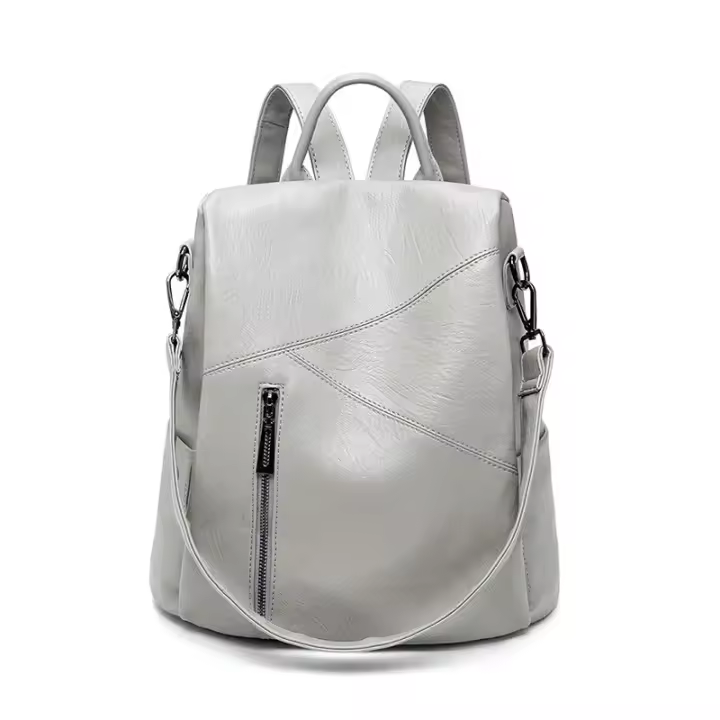 2023 Fashion Women Genuine Leather Backpacks Patchwork Cowhide Shoulders Bag Anti-theft Traveling College Daypacks For Girls - 1