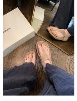 Sandalias de mujer de estilo romano con nicho de fondo plano de vacaciones con punta retro en espiga de temperamento minimalista - details 25