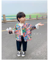Chaqueta Casual para Niños con Estampado de Graffiti para Niñas y Niños Camiseta de Algodón Mezclado Ropa de Luz Abrigo Sudadera para Primavera/Verano Cierre de Botones - details 2
