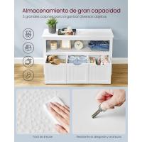Estantería para Niños, Estantería Infantil para Juguetes, 3 Contenedores con Ruedas, Estantería de Almacenamiento, para Salón, Dormitorio, 30 x 102 x 60 cm, Blanco LHS380W01 - details 6
