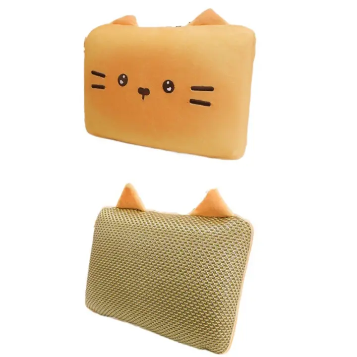 Cómoda almohada para siesta de gato, cojín suave y transpirable, lavable a máquina, diseño antideslizante de dibujos animados, cojín decorativo para el hogar, uso en sofá - 1