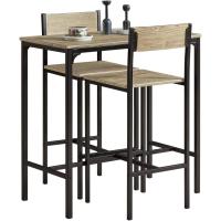 OGT03-N Juegos de Muebles Altas, Mesa de Cafetería, Juego de Balcón de 3 Piezas, Juego de Bar, 1 Mesa y 2 Sillas, ES - details 0