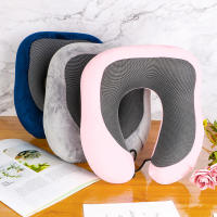 Almohada De Viaje Suave En Forma De U Para Cuello Con Memoria De Espuma Almohadilla De Soporte Para Cervical Uso En Avión Y Hogar - details 19