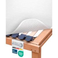 Protector de colchón Beautissu BEAUTECT embellecedor Cubre somier colchón con Nudos Tex ecológico Siegel Lavable Blanco 160x200 cm - details 0