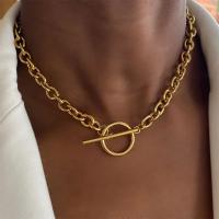 Nuevo collar de cadena gruesa a moda para mujer, collar de cadena de acero inoxidable con cierre de palanca Simple para mujer, regalo de joyería - details 1