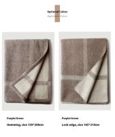 Manta de lana jacquard de doble cara con rayas cruzadas, uso cómodo, chal de cachemira para aire acondicionado para uso doméstico elegante - details 5