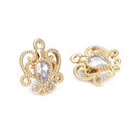 10 Uds. Colgantes de latón y circonita de Color dorado de 18K, accesorios para hacer joyas Diy de alta calidad, collar, pendientes - details 1