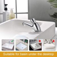 Grifo de Lavabo Temporizado para Baño de Cocina Pública, Cierre Automático, Ahorro de Agua, Cromo - details 5