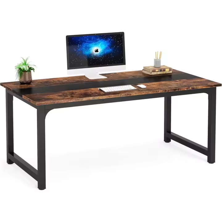 Escritorio de oficina grande, mesa de computadora, escritorio de estudio, escritorio para computadora portátil - 1