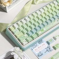 Gardenia Green Grape Keycap Set 143 Keys Cherry/FOA Profile PBT Dye Sublimation Customized Key Caps for nical Keyboards - details 1